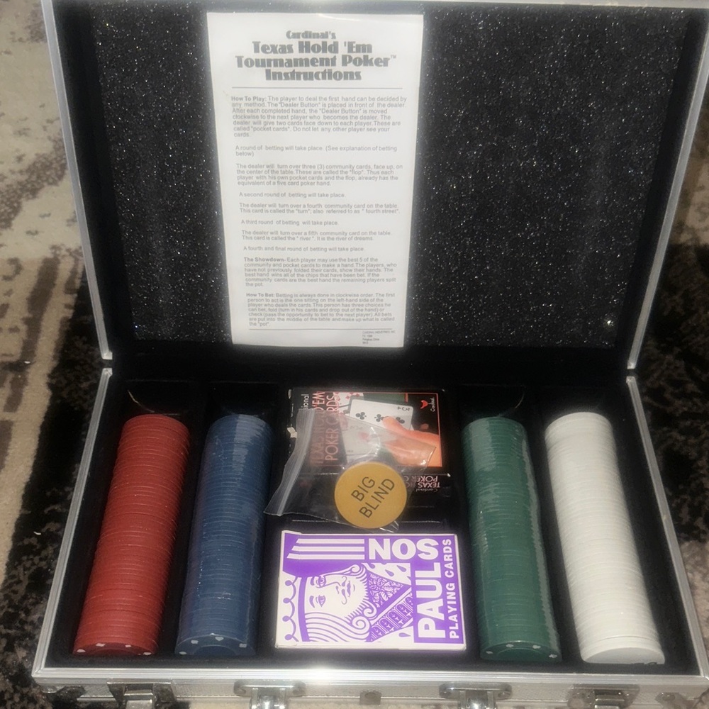 Poker Chip Set with Paulson Playing Cards - Multicolor Chips